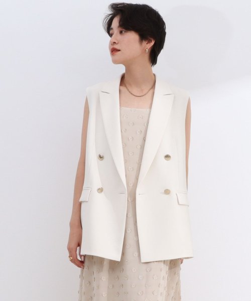 ウォッシャブルダブルクロスジレ 