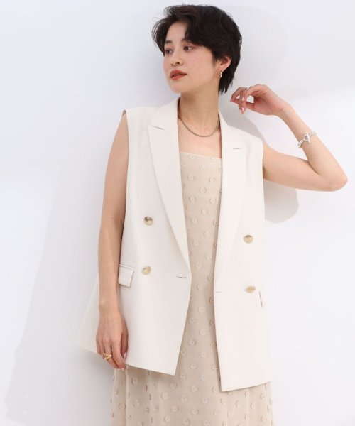 ウォッシャブルダブルクロスジレ 