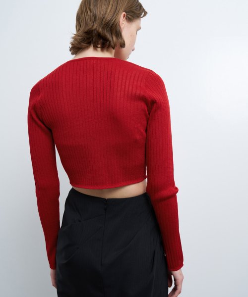 フロントリボンカーディガン 