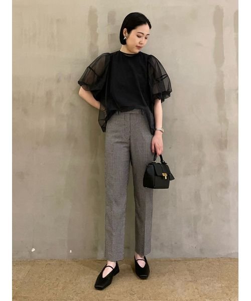 後ゴムセンタープレステーパードパンツ【手洗い可能】