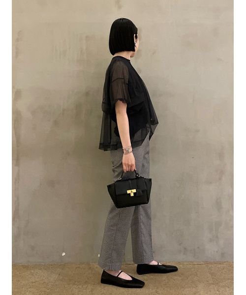 後ゴムセンタープレステーパードパンツ【手洗い可能】