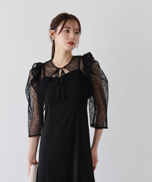 フリルレースボレロ×マーメイドワンピースドレス 