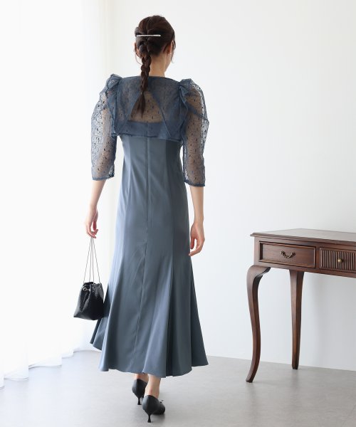 フリルレースボレロ×マーメイドワンピースドレス 