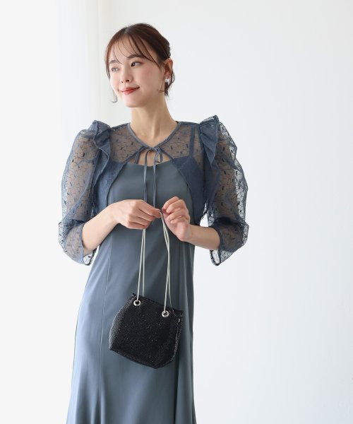 フリルレースボレロ×マーメイドワンピースドレス 