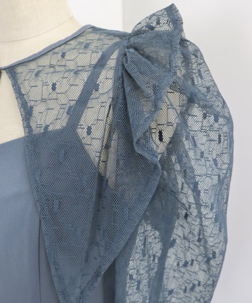 フリルレースボレロ×マーメイドワンピースドレス 