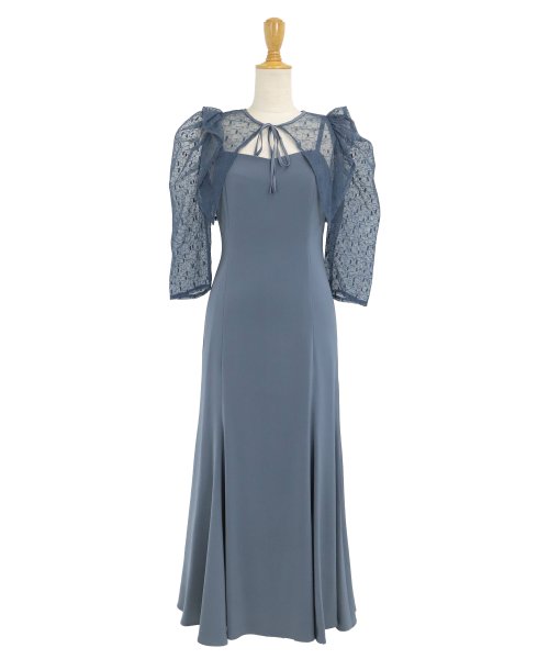 フリルレースボレロ×マーメイドワンピースドレス 