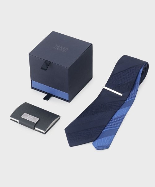 【BOXセット】ネクタイ&タイバー&名刺入れ　セット 