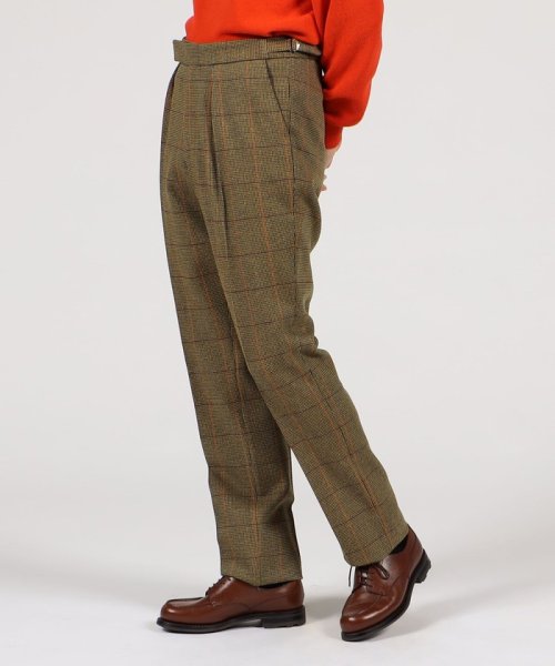 CORDINGS ウール 1プリーツサイドアジャスター トラウザーズ CORDINGS