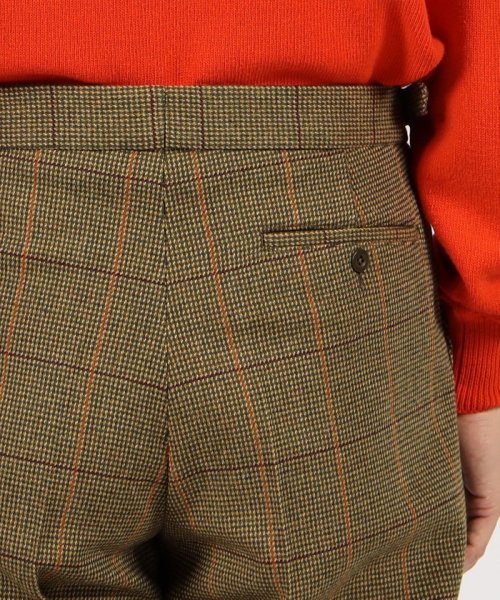 CORDINGS ウール 1プリーツサイドアジャスター トラウザーズ CORDINGS