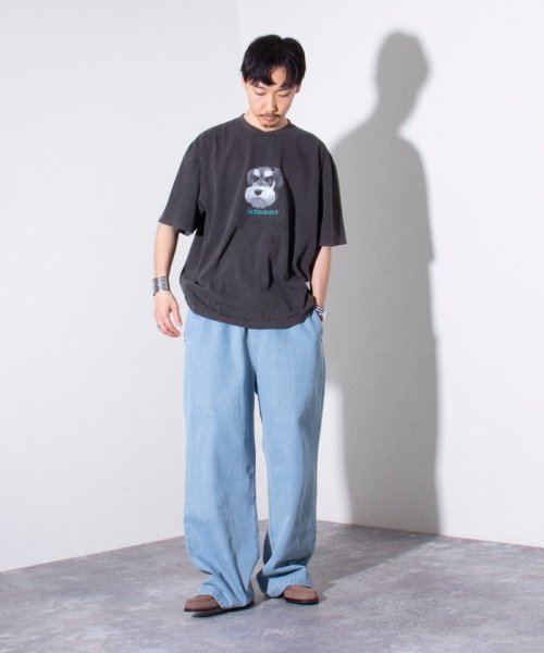 GLOSTER(GLOSTER)/【新柄追加】【GLOSTER/グロスター】DOG&CAT 犬猫プリント ピグメント プリントTシャツ/img36