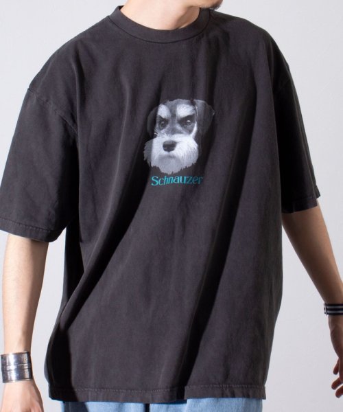 GLOSTER(GLOSTER)/【新柄追加】【GLOSTER/グロスター】DOG&CAT 犬猫プリント ピグメント プリントTシャツ/img38