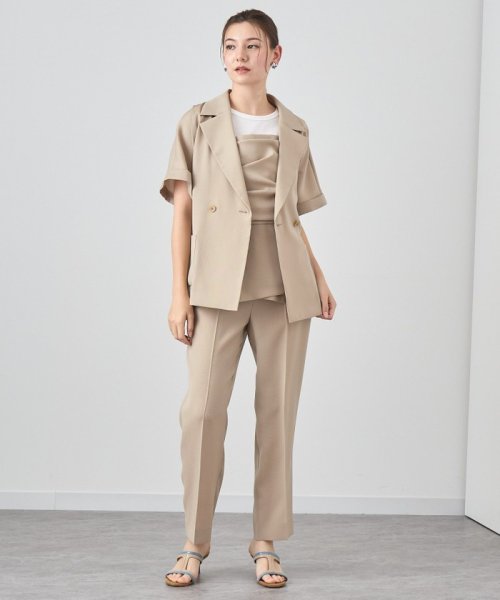 【セットアップ対応商品】ストレッチツイルフレンチスリーブジャケット なし ：model