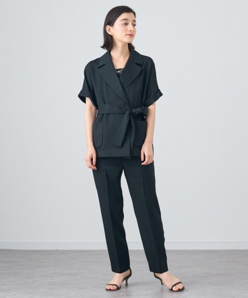 【セットアップ対応商品】ストレッチツイルフレンチスリーブジャケット なし ：model