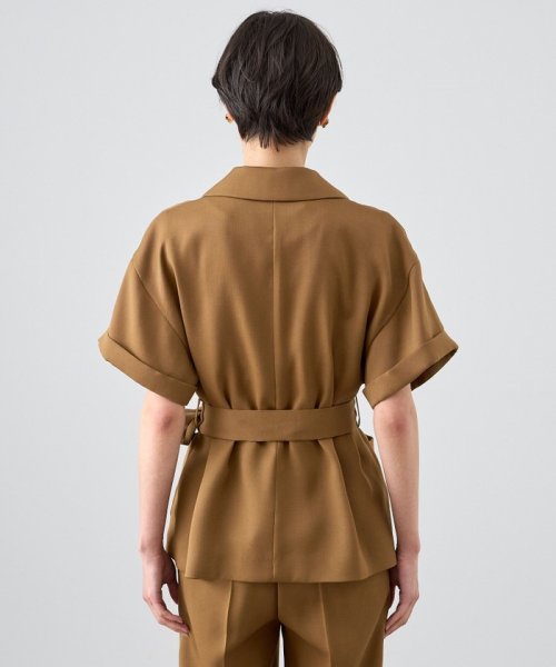 【セットアップ対応商品】ストレッチツイルフレンチスリーブジャケット なし ：model