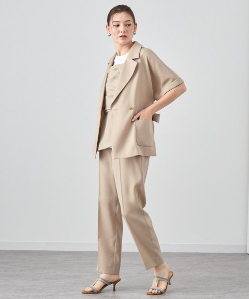 【セットアップ対応商品】ストレッチツイルフレンチスリーブジャケット なし ：model