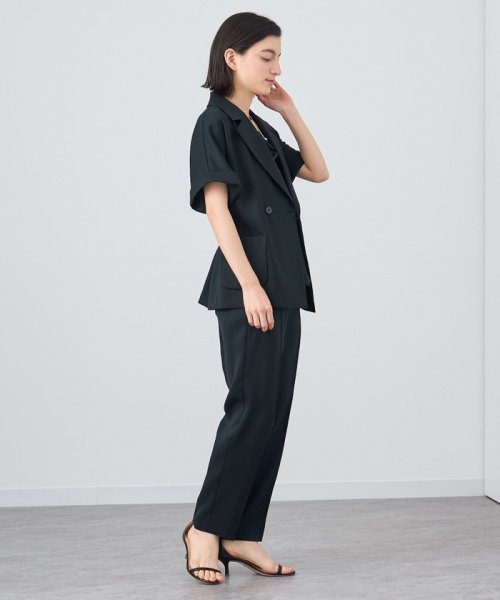 【セットアップ対応商品】ストレッチツイルフレンチスリーブジャケット なし ：model