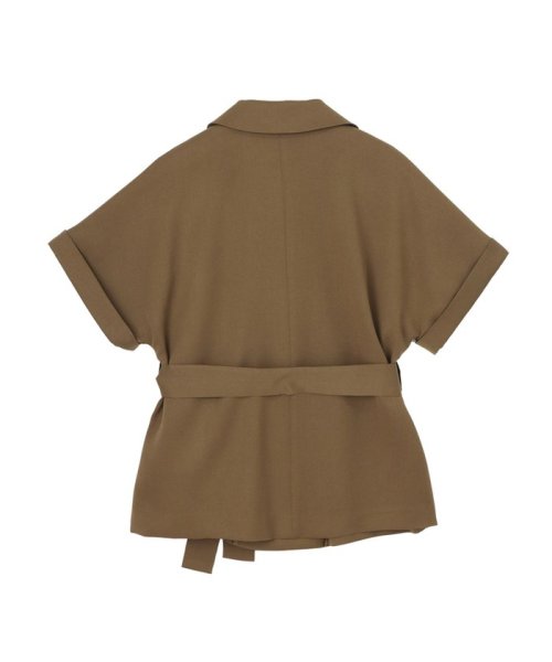 【セットアップ対応商品】ストレッチツイルフレンチスリーブジャケット なし ：model