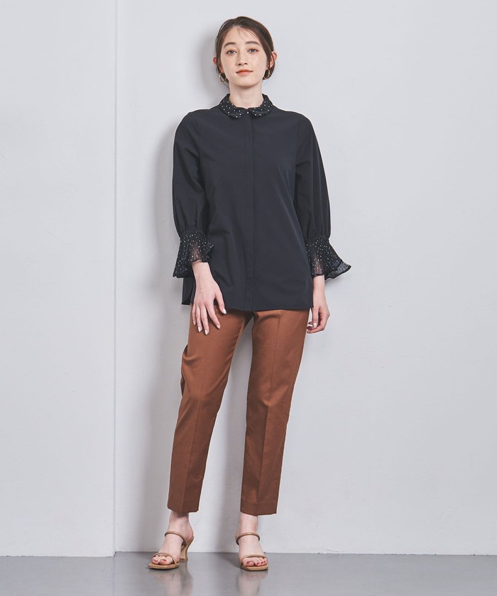 新品UNITED ARROWS オーガンジーカフス ブラウス 新品UNITED ARROWS オーガンジーカフス ブラウス