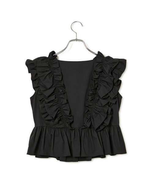 【サステナブル】ペタルフリルブラウス 