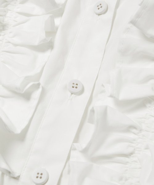 【サステナブル】ペタルフリルブラウス 
