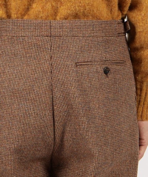 CORDINGS ウール 1プリーツサイドアジャスター トラウザーズ CORDINGS
