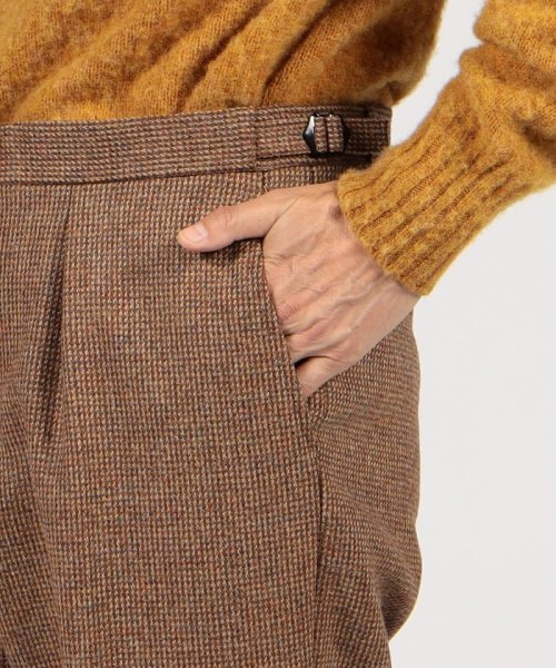 CORDINGS ウール 1プリーツサイドアジャスター トラウザーズ CORDINGS
