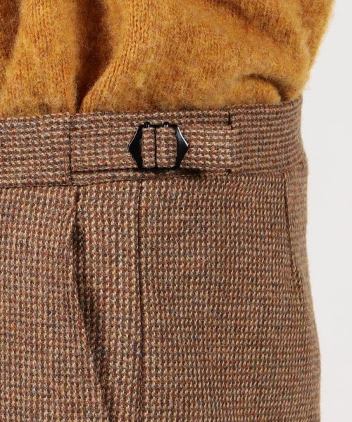 CORDINGS ウール 1プリーツサイドアジャスター トラウザーズ CORDINGS