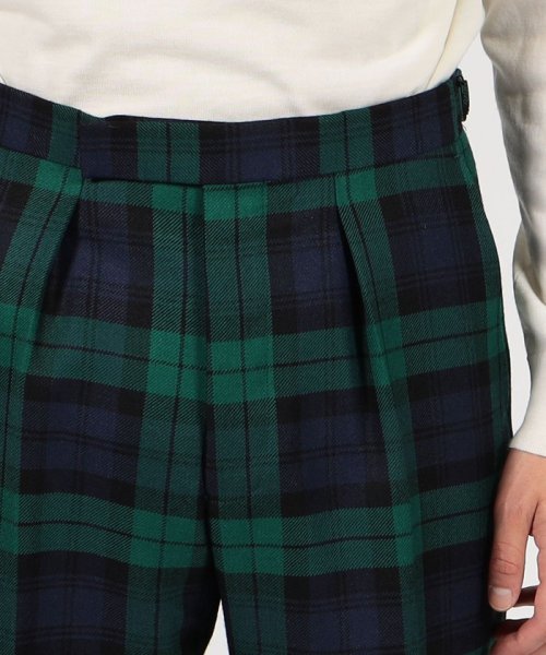 CORDINGS ウール 1プリーツサイドアジャスター トラウザーズ CORDINGS