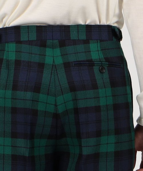 CORDINGS ウール 1プリーツサイドアジャスター トラウザーズ CORDINGS