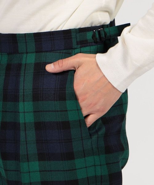 CORDINGS ウール 1プリーツサイドアジャスター トラウザーズ CORDINGS