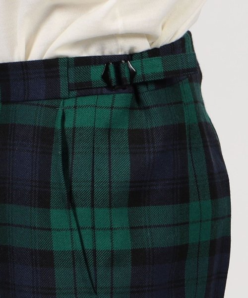 CORDINGS ウール 1プリーツサイドアジャスター トラウザーズ CORDINGS