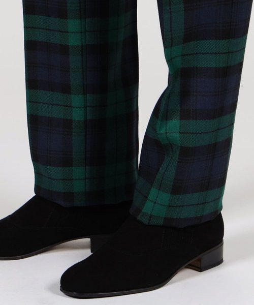 CORDINGS ウール 1プリーツサイドアジャスター トラウザーズ CORDINGS