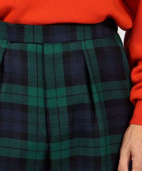 CORDINGS ウール 1プリーツサイドアジャスター トラウザーズ CORDINGS