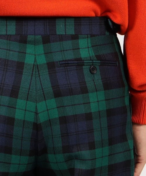 CORDINGS ウール 1プリーツサイドアジャスター トラウザーズ CORDINGS