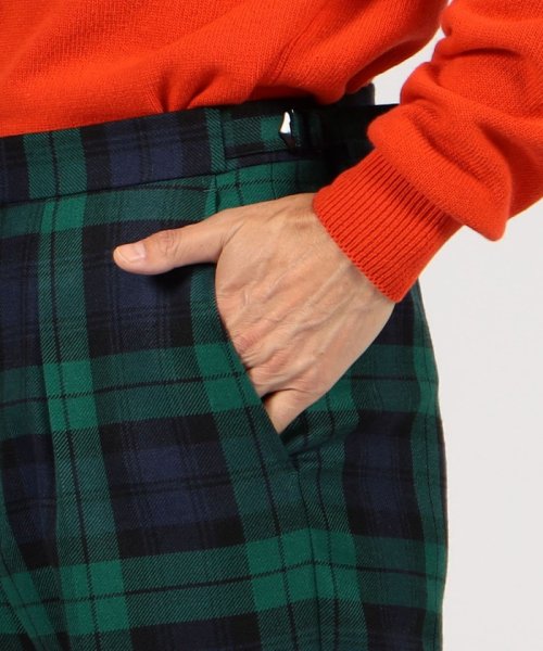 CORDINGS ウール 1プリーツサイドアジャスター トラウザーズ CORDINGS