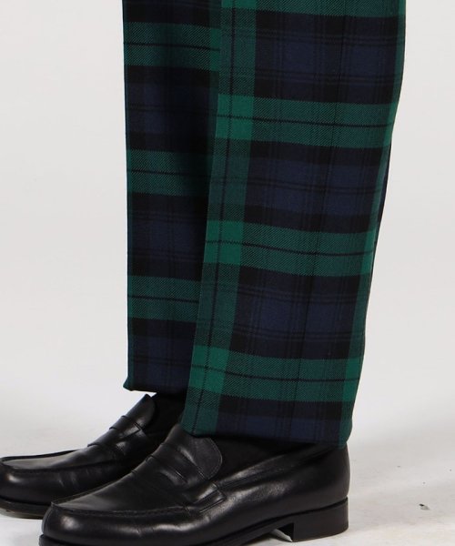 CORDINGS ウール 1プリーツサイドアジャスター トラウザーズ CORDINGS