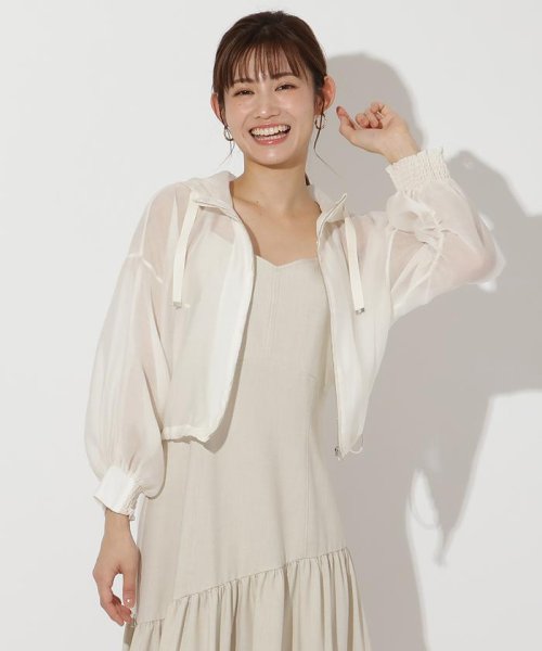 シアーパーカー＋ティアードキャミワンピース 