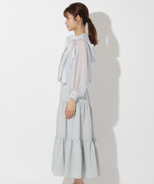 シアーパーカー＋ティアードキャミワンピース 