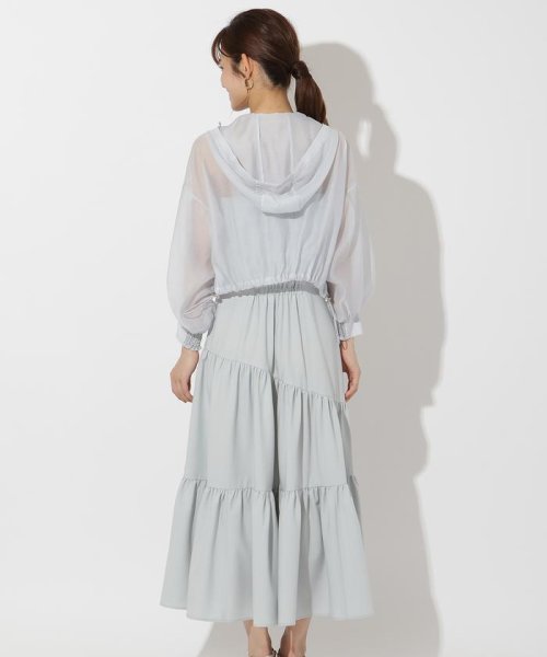 シアーパーカー＋ティアードキャミワンピース 