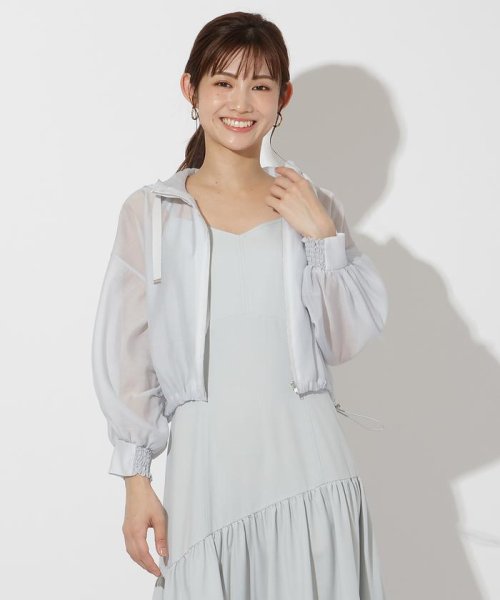 シアーパーカー＋ティアードキャミワンピース 