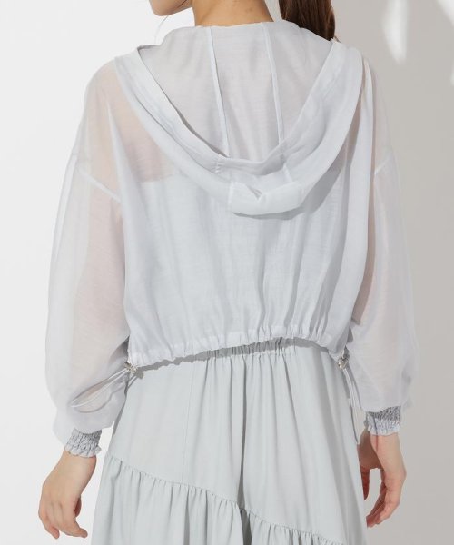 シアーパーカー＋ティアードキャミワンピース 