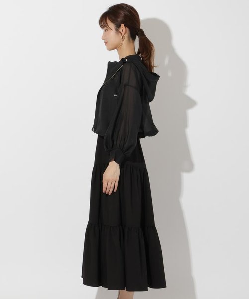 シアーパーカー＋ティアードキャミワンピース 