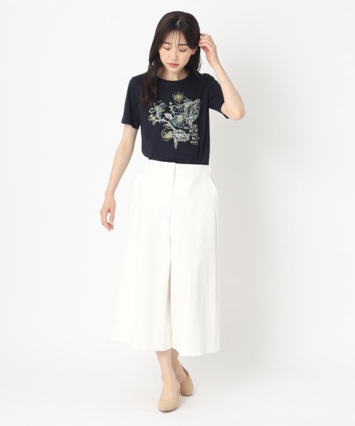 CORDIER(ＣＯＲＤＩＥＲ)/【M~4Lサイズ】フラワープリント＆刺繍Tシャツ/img20