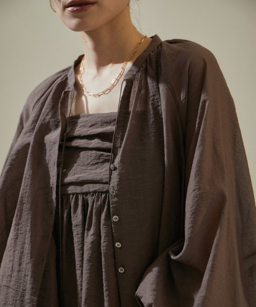 オーガニックコットンタックギャザーキャミソール【アンサンブル対応】 キャミソール・ベアトップ K1667326054(12870円)