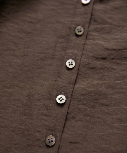 オーガニックコットンシアーギャザーフレアブラウス【アンサンブル対応】 アンサンブル対応 JSB1353159138(10450円)