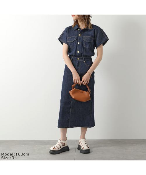ganni デニム襟付きワンピース34
