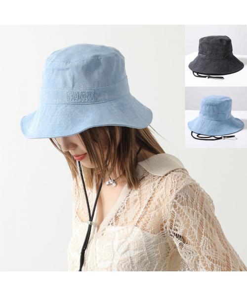 帽子 GANNI Fisherman Bucket Hat Denim オンライン セール帽子 - GANNI バケットハット FISHERMAN BUCKET HAT