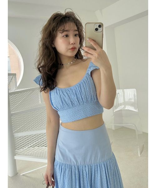 LILY BROWN Lingerieコットンレースフリルビスチェ LILY BROWN Lingerie】コットンレースフリルビスチェ(Tシャツ