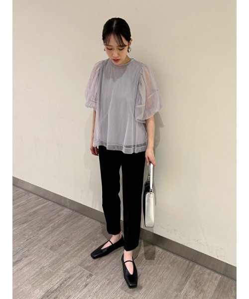 後ゴムセンタープレステーパードパンツ【手洗い可能】