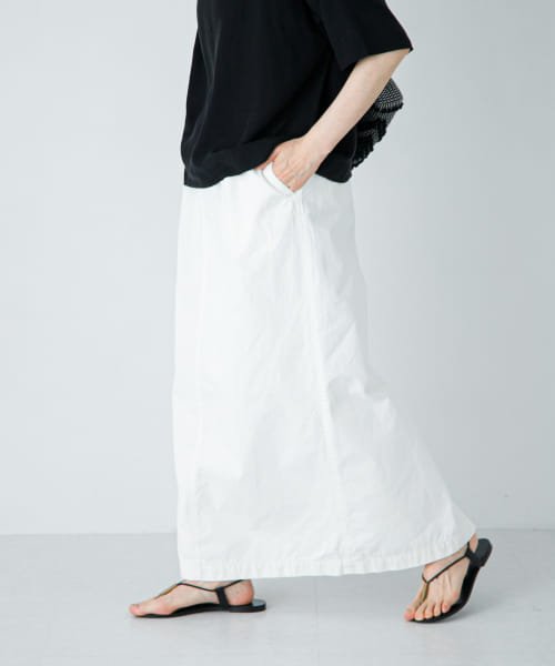 【予約】『2サイズ展開』コットンストレートスカート 